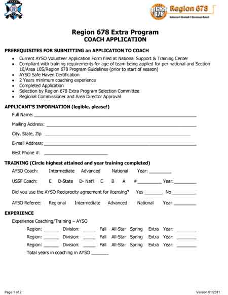 Extra Program Coach Application