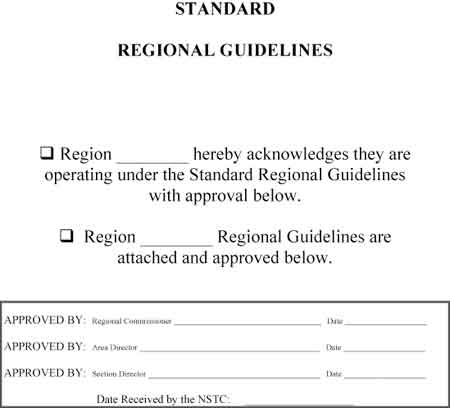 Standard Regional Guidelines